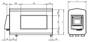 Dimensiones de detector de metales de túnel METRON 05 CI