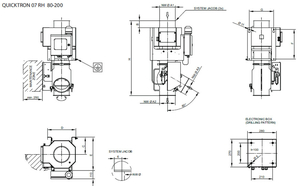 Dimensiones de detector de metales en caída QUICKTRON 07 RH HyQ Clean