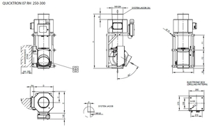 Dimensiones de detector de metales en caída QUICKTRON 07 RH HyQ Clean