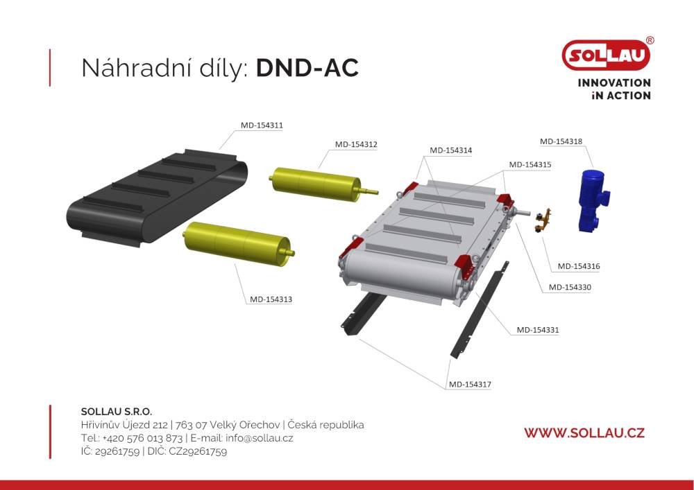 Piezas de recambio para el separador DND-AC