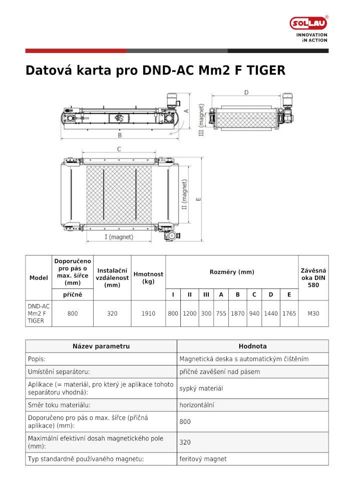 Overband magnético DND-AC M6 F PANTHER con limpieza automática