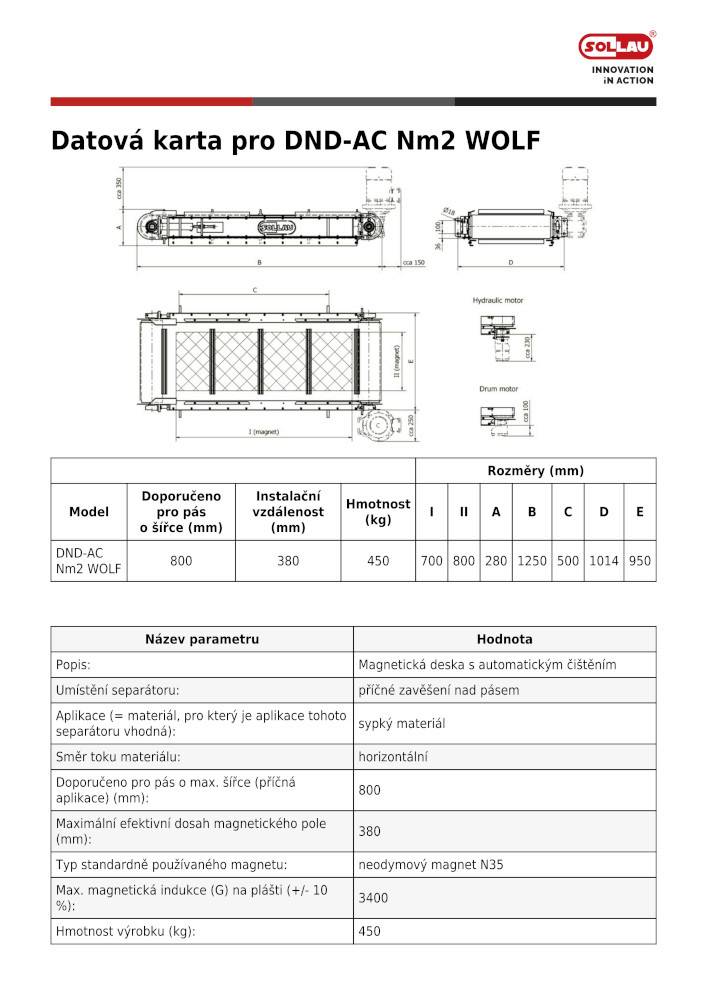 Overband magnético DND-AC M6 F PANTHER con limpieza automática