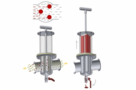 Obecný princip fungování magnetického separátoru do potrubí MSP-MC