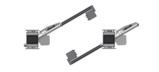El cilindro puede colocarse en la parte superior o inferior del separador