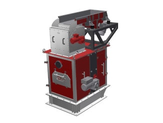 Línea para la separación de impurezas ferromagnéticas de arena de magnesita (de granate)