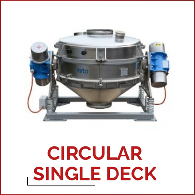 CIRCULAR SINGLE DECK: Tamiz vibratorio circular para aplicaciones extremadamente exigentes