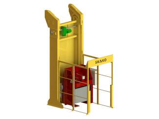 Elevador volcador