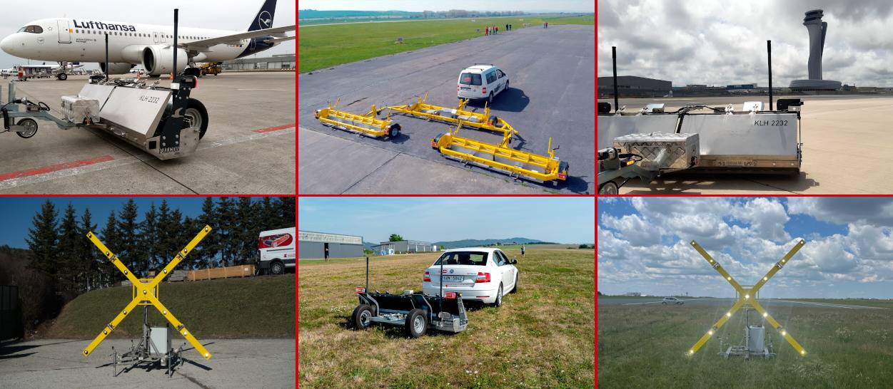 Escobas magnéticas para aeropuertos y cruces luminosas móviles